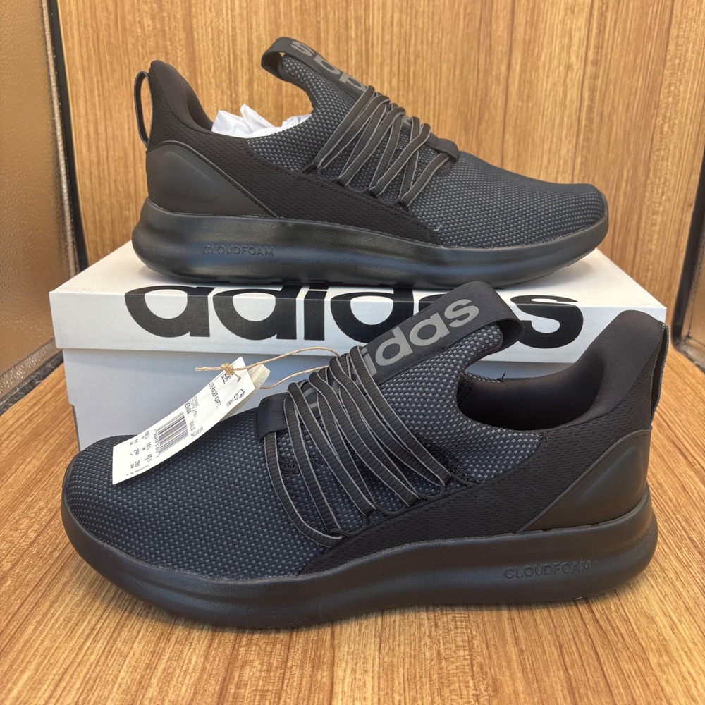Adidas Lite Racer Adapt 7.0 Mens Size 11‎ Black Wide Running Shoes IE8684 NEW